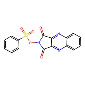 2-[(Benzenesulfonyl)oxy]-1H-pyrrolo[3,4-b]quinoxaline-1,3(2H)-dione structure