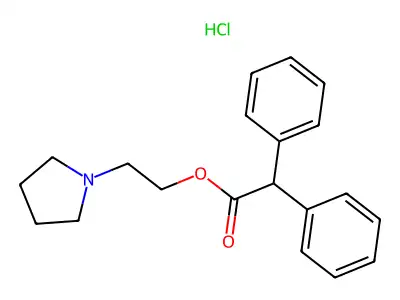2-Pyrrolidinoethyl diphenylacetate structure