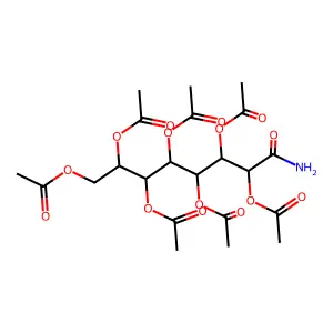 (2,3,4,5,6,7-Hexaacetyloxy-8-amino-8-oxooctyl) acetate structure