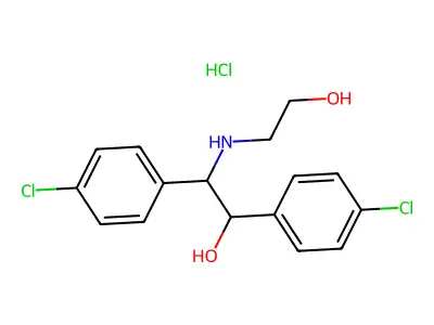 1,2-Bis(4-chlorophenyl)-2-(2-hydroxyethylamino)ethanol structure