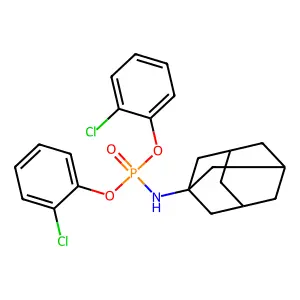 N-bis(2-chlorophenoxy)phosphoryladamantan-1-amine structure