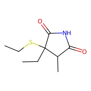2,5-Pyrrolidinedione, 3-ethyl-3-(ethylthio)-4-methyl- structure