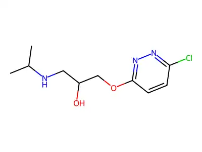 2-Propanol, 1-[(6-chloro-3-pyridazinyl)oxy]-3-[(1-methylethyl)amino]- structure