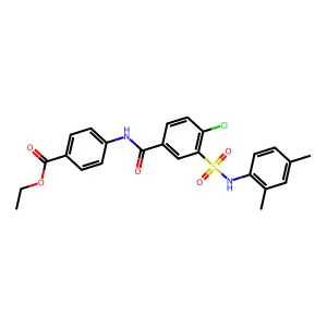 Ethyl 4-[[4-chloro-3-[(2,4-dimethylphenyl)sulfamoyl]benzoyl]amino]benzoate structure