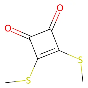 3-Cyclobutene-1,2-dione, 3,4-bis(methylthio)- structure