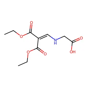 Diethyl (carboxymethylamino)methylenemalonate structure