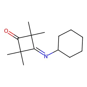 Cyclobutanone, 3-(cyclohexylimino)-2,2,4,4-tetramethyl- structure