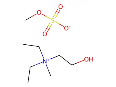 Ethanaminium, N,N-diethyl-2-hydroxy-N-methyl-, methyl sulfate (1:1) structure