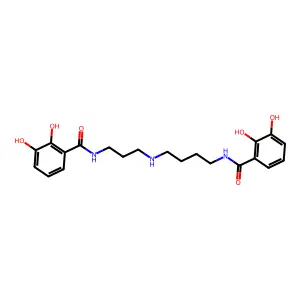 N(1),N(8)-bis(2,3-dihydroxybenzoyl)spermidine structure