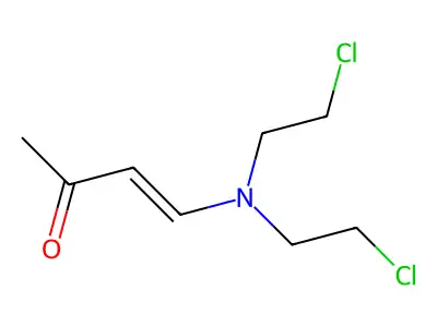 4-[Bis(2-chloroethyl)amino]but-3-en-2-one structure