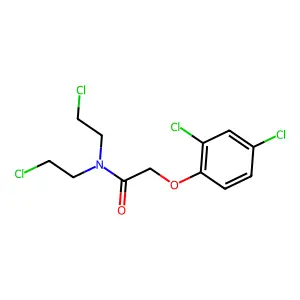 N,N-Bis(2-chloroethyl)-2-(2,4-dichlorophenoxy)acetamide structure