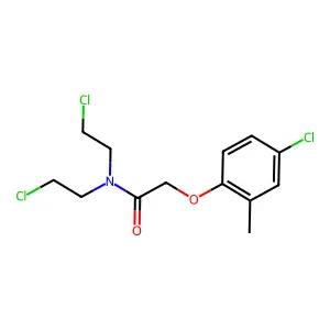 N,N-Bis(2-chloroethyl)-2-(4-chloro-2-methylphenoxy)acetamide structure