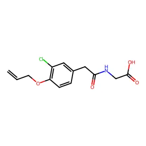 2-[[2-(3-Chloro-4-prop-2-enoxyphenyl)acetyl]amino]acetic acid structure