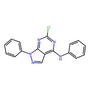 n,n'-bis{4-[bis(2-chloroethyl)amino]benzylidene}piperazine-1,4-diamine structure