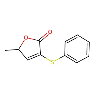 5-Methyl-3-(phenylthio)-2(5H)-furanone structure
