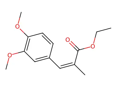 Ethyl 3-(3,4-dimethoxyphenyl)-2-methylprop-2-enoate structure