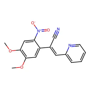 2-(4,5-Dimethoxy-2-nitrophenyl)-3-pyridin-2-ylprop-2-enenitrile structure