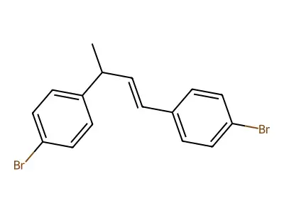 1-bromo-4-[3-(4-bromophenyl)but-1-enyl]benzene structure