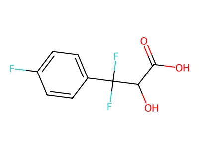 3,3-Difluoro-3-(4-fluorophenyl)-2-hydroxypropanoic acid structure