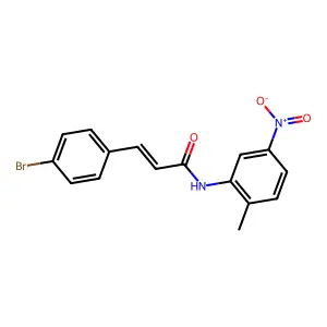 (E)-3-(4-bromophenyl)-N-(2-methyl-5-nitrophenyl)prop-2-enamide structure