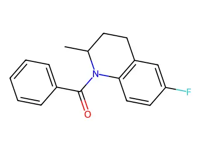 (6-fluoro-2-methyl-3,4-dihydro-2H-quinolin-1-yl)-phenylmethanone structure