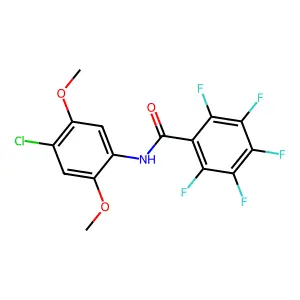 N-(4-chloro-2,5-dimethoxyphenyl)-2,3,4,5,6-pentafluorobenzamide structure