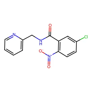 5-chloro-2-nitro-N-(pyridin-2-ylmethyl)benzamide structure