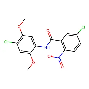 5-chloro-N-(4-chloro-2,5-dimethoxyphenyl)-2-nitrobenzamide structure