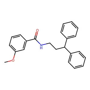 N-(3,3-diphenylpropyl)-3-methoxybenzamide structure