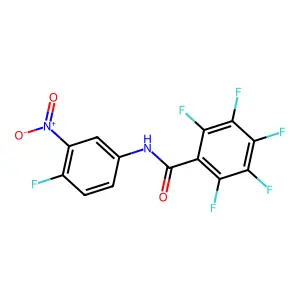 2,3,4,5,6-pentafluoro-N-{4-fluoro-3-nitrophenyl}benzamide structure