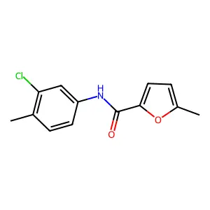 N-(3-chloro-4-methylphenyl)-5-methylfuran-2-carboxamide structure