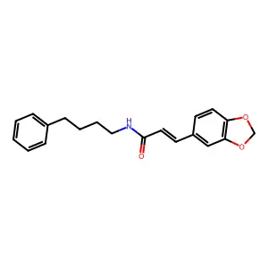 3-(1,3-benzodioxol-5-yl)-N-(4-phenylbutyl)acrylamide structure