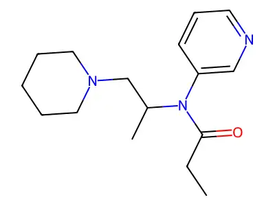 Propanamide, N-(1-methyl-2-(1-piperidinyl)ethyl)-N-3-pyridinyl- structure