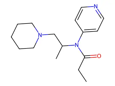 Propanamide, N-(1-methyl-2-(1-piperidinyl)ethyl)-N-4-pyridinyl- structure