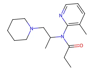 Propanamide, N-(1-methyl-2-(1-piperidinyl)ethyl)-N-(3-methyl-2-pyridinyl)- structure