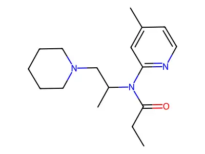 N-(1-Methyl-2-(1-piperidinyl)ethyl)-N-(4-methyl-2-pyridinyl)propanamide structure
