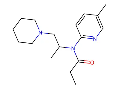 Propanamide, N-(1-methyl-2-(1-piperidinyl)ethyl)-N-(5-methyl-2-pyridinyl)- structure