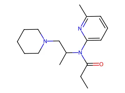 Propanamide, N-(1-methyl-2-(1-piperidinyl)ethyl)-N-(6-methyl-2-pyridinyl)- structure