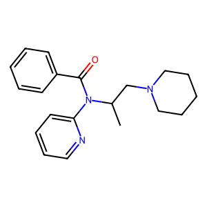 Benzamide, N-(1-methyl-2-(1-piperidinyl)ethyl)-N-2-pyridinyl- structure