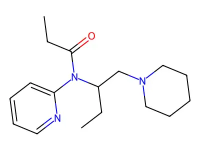 Propanamide, N-(1-(1-piperidinylmethyl)propyl)-N-2-pyridinyl- structure