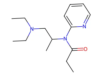 N-(2-(Diethylamino)-1-methylethyl)-N-2-pyridinylpropanamide structure