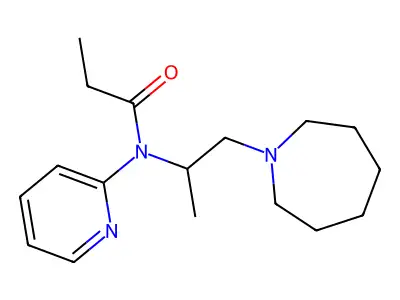 N-(2-(Hexahydro-1H-azepin-1-yl)-1-methylethyl)-N-2-pyridinylpropanamide structure