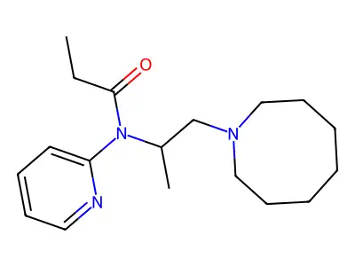Propanamide, N-(2-(hexahydro-1(2H)-azocinyl)-1-methylethyl)-N-2-pyridinyl- structure