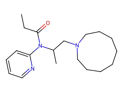 Propanamide, N-(1-methyl-2-(octahydro-1H-azonin-1-yl)ethyl)-N-2-pyridinyl- structure