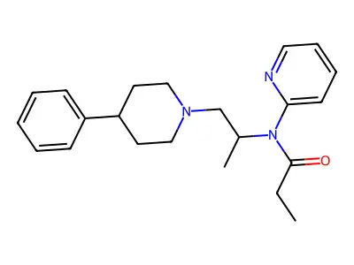 Propanamide, N-(1-methyl-2-(4-phenyl-1-piperidinyl)ethyl)-N-2-pyridinyl- structure