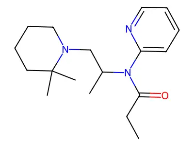 N-(2-(2,2-Dimethyl-1-piperidinyl)-1-methylethyl)-N-2-pyridinylpropanamide structure