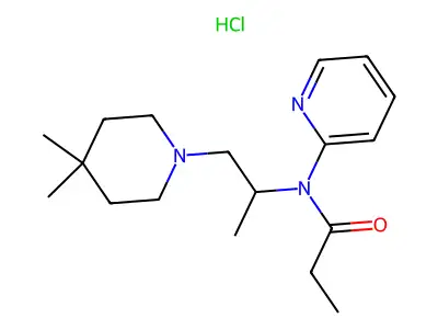 N-(2-(4,4-Dimethyl-1-piperidinyl)-1-methylethyl)-N-2-pyridinylpropanamide hydrochloride structure