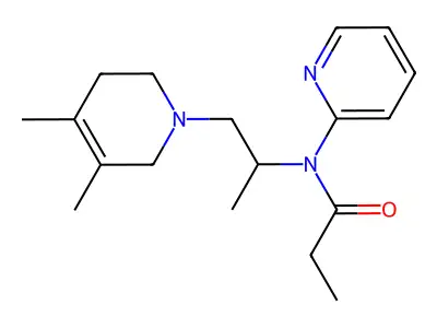 N-(2-(3,6-Dihydro-4,5-dimethyl-1(2H)-pyridinyl)-1-methylethyl)-N-2-pyridinylpropanamide structure