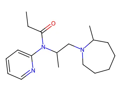 N-(2-(Hexahydro-2-methyl-1H-azepin-1-yl)-1-methylethyl)-N-2-pyridinylpropanamide structure
