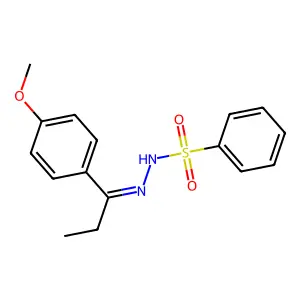 Benzenesulfonic acid, 2-[1-(4-methoxyphenyl)propylidene]hydrazide structure
